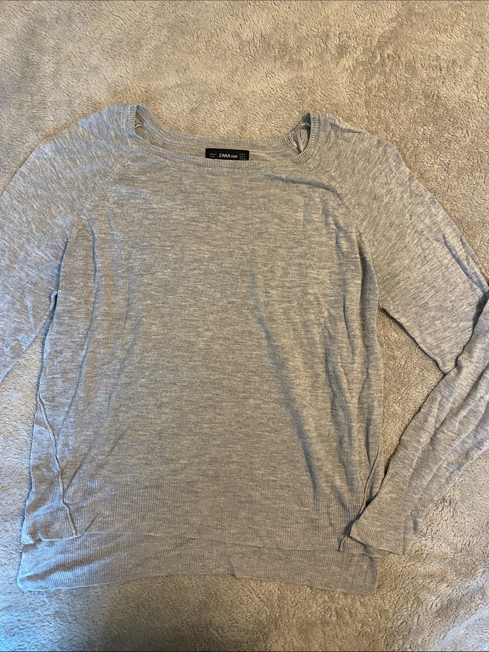 Zara Women Light Heather Gray Cardigan 1509/103